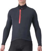 Castelli Entrata Thermal Mens Cycling Jersey Black Long Sleeve Reflective Top - XL Regular