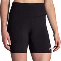 Brooks Spark Womens Short Tights Black 8 Inch Running Breathable Fitted Shorts