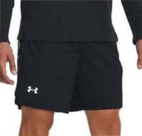 Under Armour Launch Graphic Mens Running Shorts Black 7 Inch Lined Breathable