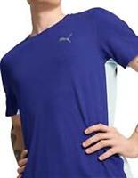 Puma Run Favourite Mens Running Top Blue Short Sleeve Breathable Jogging T-Shirt - M Regular