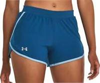 Under Armour Fly By 2.0 Womens Running Shorts Blue Lightweight Lined Breathable