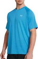 Under Armour Tech Reflective Mens Running Top Blue Short Sleeve Run T-Shirt - M Regular