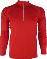 More Mile Vivid Half Zip Long Sleeve Mens Running Top - Red