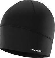 Salomon Active Running Beanie Black Fleece Reflective Run Quick Drying Hat Mens