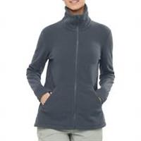 Salomon Essential Cozy Womens Fleece Jacket Grey Outdoor With Pockets Breathable - XS Regular