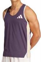 adidas Adizero Promo Mens Running Vest Purple Run Lightweight Training Tank Top - XL Regular