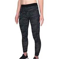 More Mile Go For It Womens Running Tights Black Printed Lightweight Run Sports - S Regular