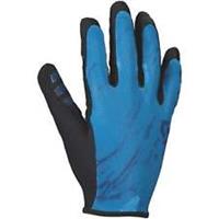 Scott Traction Full Finger Cycling Gloves Blue Bike Ride Breathable Cycle Mens