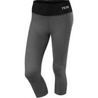 TCA Pro Performance Supreme Womens Running Tights Grey 3/4 Capri Run Sports