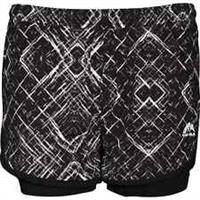 More Mile Conquer Womens Running Shorts Black 2 In 1 Twin Short Run Training Gym