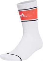 adidas Cushioned 2 Pack Logo Graphic Crew Socks White Gym Training Workout