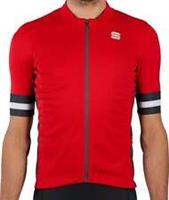 Sportful Kite Mens Cycling Jersey Red Short Sleeve Reflective Bike Ride Top - 3XL Regular