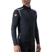 Castelli Perfetto Ros Convertible Mens Cycling Jacket Black Reflective Bike Ride