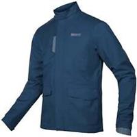 Brompton London Waterproof Mens Cycling Jacket Navy Windproof Reflective Bike