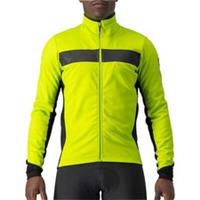 Castelli Raddoppia 3 Mens Cycling Jacket Yellow Windproof Reflective Bike Ride