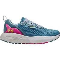 Under Armour HOVR Mega 3 Clone Womens Running Shoes Blue Cushioned Run Trainers