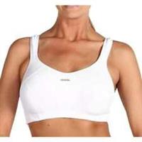 Shock Absorber Max Womens Sports Bra White Support Seamless Padded Breathable