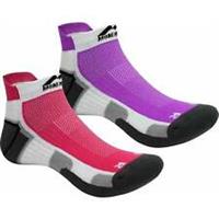 More Mile Miami Womens Running Socks 2 Pack Sports Training Run Breathable Gym - UK 5.5 - 8 Regular