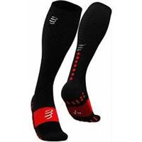 Compressport Recovery Full Socks Black Womens Arch Support Compression Running - UK 5.5 - 7 Calf-M Regular