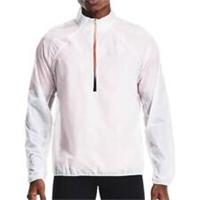 Under Armour Impasse Flight Mens Running Jacket White Half Zip Run Lightweight