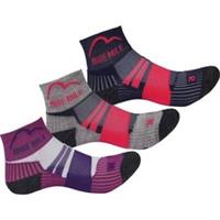 More Mile Endurance 3 Pack Junior Running Socks Kids Cushioned Anti Blister