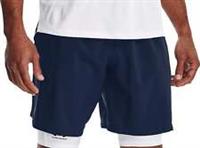 Under Armour Woven Graphic Mens Running Shorts Blue Lightweight Run Jogging