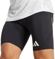 adidas Adizero Mens Short Tights Black Running Lined Reflective Quick Drying Run