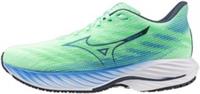 Mizuno Wave Rider 28 Mens Running Shoes Green Cushioned Sports Training Trainers