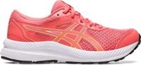 Asics Contend 8 GS Junior Running Shoes Pink Kids Cushioned Carbon Run Trainers