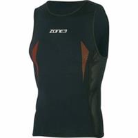 Zone3 Swim-Top Mens Sleeveless Top Black Base Layer Swimming With Pockets Lined - L Regular