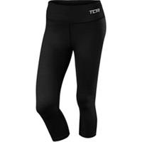 TCA Pro Performance Supreme Womens Running Tights Black 3/4 Capri Run Sports - XS Regular