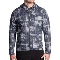 Brooks Canopy Mens Running Jacket Grey Hooded Run Lightweight Breathable