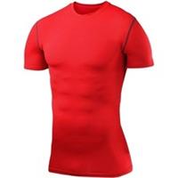TCA PowerLayer Compression Junior Running Top Red Short Sleeve Kids Run T-Shirt