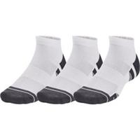 Under Armour Performance Tech 3 Pack Low Cut Socks White Cushioned Gym Support