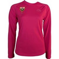 More Mile Vision ESAA Womens Running Top Pink Long Sleeve Run Lightweight Jersey