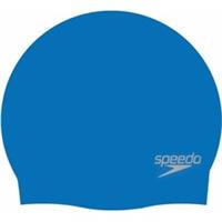 Speedo Silicone Moulded Swimming Cap Blue Comfort Mens Womens