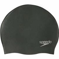 Speedo Silicone Moulded Swimming Cap Black Comfort Mens Womens