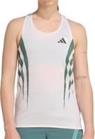adidas Adizero Archive Womens Running Vest White Run Quick Drying Tank Top - S Regular