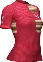 Compressport Tri Postural Womens Cycling Jersey Pink Short Sleeve Breathable Top - L Regular