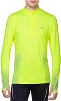 Ronhill Tech Reflect Mens Running Top Yellow Long Sleeve Half Zip Base Layer Run - XL Regular