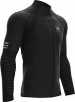Compressport Seamless Full Zip Mens Sweatshirt Black Long Sleeve Running Run - XS Regular