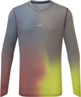 Ronhill Tech Golden Hour Mens Running Top Blue Long Sleeve Run Breathable Jersey - L Regular
