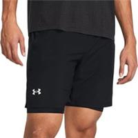 Under Armour Launch Mens Running Shorts Black 2 In 1 Compression Twin Short Run - S Regular