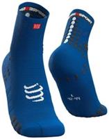 Compressport Pro Racing V3 High Running Socks Blue Womens Cushioned Arch Support