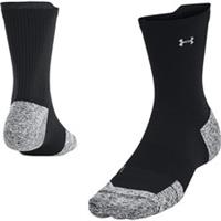 Under Armour Run Cushion Mid Crew Running Socks Black Cushioned Arch Support