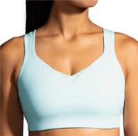 Brooks Drive Convertible Run Womens Sports Bra Blue Compression Moisture Wicking - 32 Regular