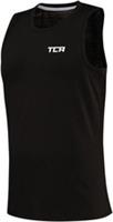 TCA Swift Mens Running Vest Black Run Lightweight Breathable Sleeveless Tank Top - M Regular