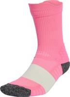 adidas RunXBOOST Running Socks Pink Cushioned Arch Support Crew Sports Training