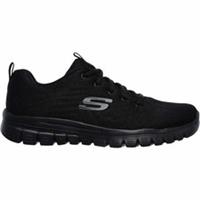 Skechers Graceful Womens Training Shoes Black Gym Workout Cushioned Trainers