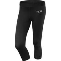 TCA Pro Performance Endurance Womens Running Tights Black 3/4 Capri Compression - S Regular